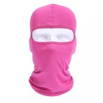 Face protection mask / hood, for paintball, skiing, motorcycling, airsoft, pink color